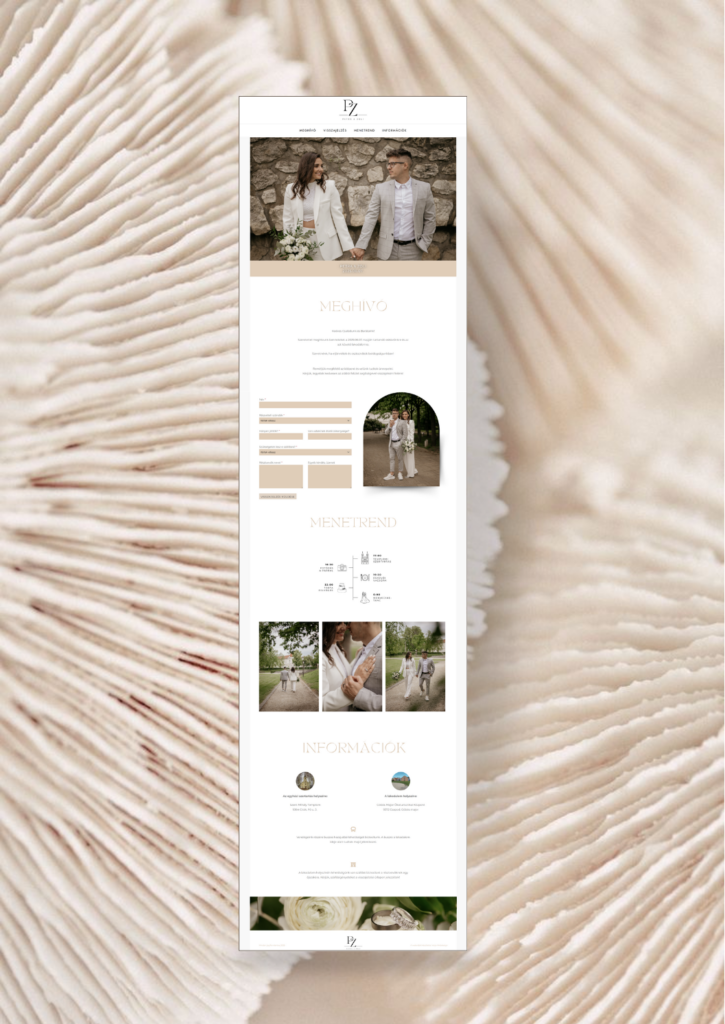 esküvői weboldal készítés egyedi